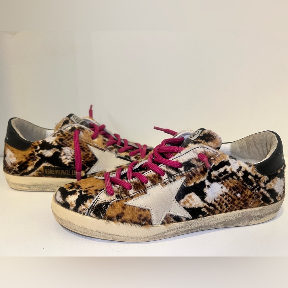 Golden Goose sneaker snake-printed dyed calf hair Signature leather star